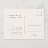 Carte postale de mariage simple photo pour annonce (Dos)