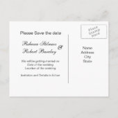 Carte postale de mariage smoking et robe 'Save the (Dos)