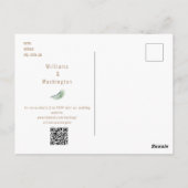 Carte postale de mariage tropical Champagne pour a (Dos)