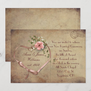 Carte postale de mariage vintage