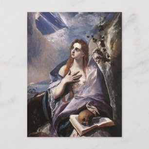 Carte postale de Marie-Madeleine en pénitence par