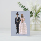 Carte postale de mariée et mariée squelette (Debout devant)