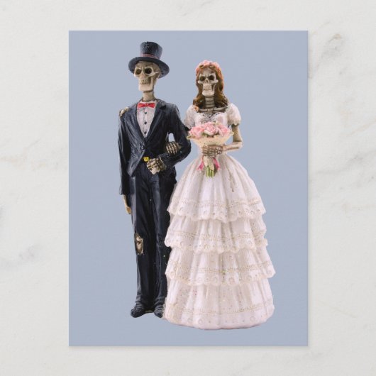 Carte postale de mariée et mariée squelette (Devant)
