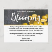 Carte postale de marketing immobilier de printemps (Dos)