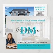 Carte postale de marketing immobilier moderne (Devant / Derrière)