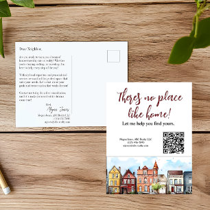 Carte postale de marketing immobilier pour agent i