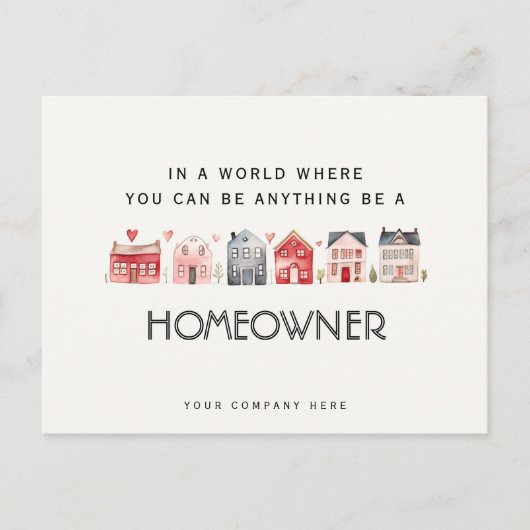 Carte postale de marketing immobilier pour proprié (Devant)