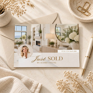 Carte postale de marketing immobilier « Vendu »