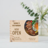 Carte postale de marketing pour restaurant Boho (Debout devant)