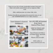Carte postale de marketing pour restaurant moderne (Devant / Derrière)