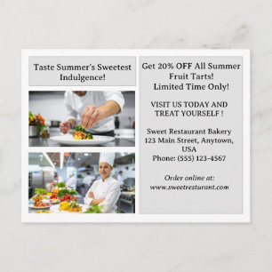 Carte postale de marketing pour restaurant moderne