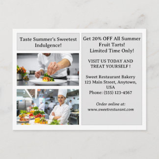 Carte postale de marketing pour restaurant moderne