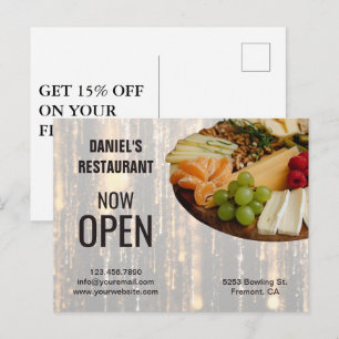 Carte postale de marketing pour traiteur de luxe 