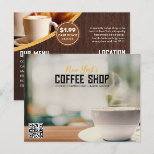 Carte postale de marketing simple pour café