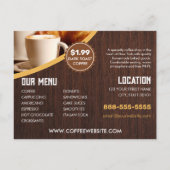 Carte postale de marketing simple pour café (Dos)