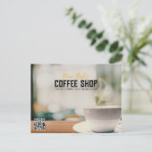 Carte postale de marketing simple pour café (Debout devant)