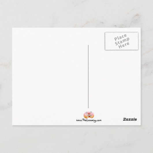 carte postale de marshmallow rose et blanc (Dos)