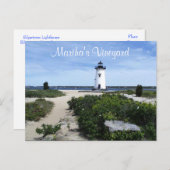 Carte postale de Martha's Vineyard Edgartown Light (Devant / Derrière)
