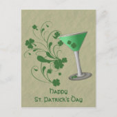 Carte postale de martini de la Saint-Patrick (Devant)