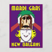 Carte postale de masquage de Mardi Gras (Devant)