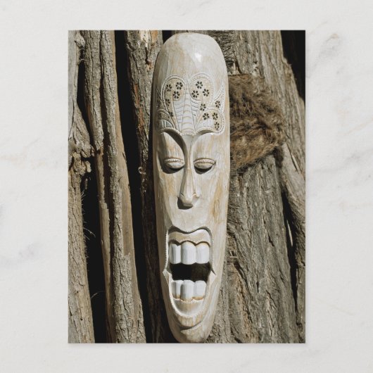 Carte postale de masque africain (Devant)