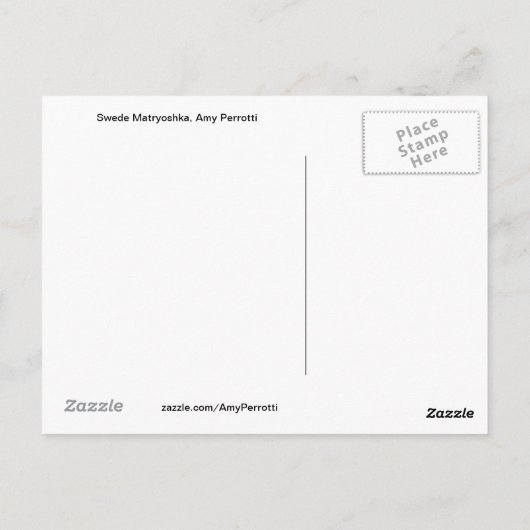 Carte postale de Matrouchka suédoise (Dos)