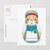 Carte postale de Matryoshka finnoise (Devant / Derrière)