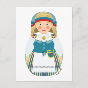 Carte postale de Matryoshka finnoise