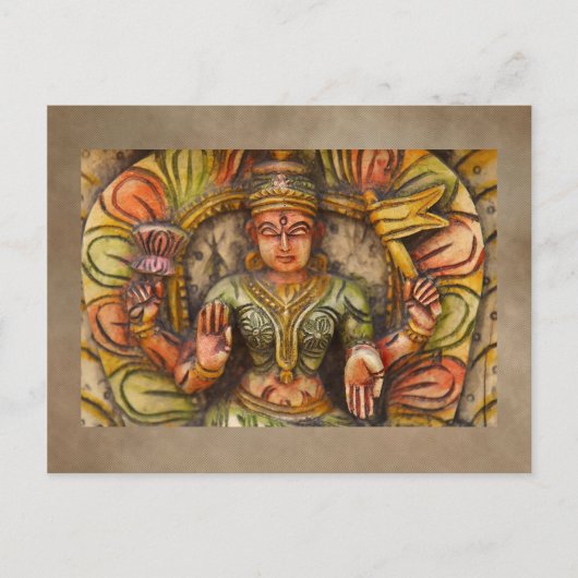 Carte postale de méditation indienne (Devant)