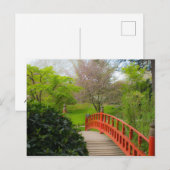 Carte postale de méditation Red Bridge (Devant / Derrière)