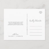 Carte postale de Merci Airy Green et Gold Leaf (Dos)