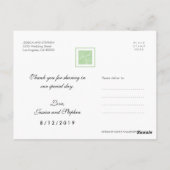 Carte postale de Merci blanc de Mint Mariage 4 Pho (Dos)