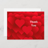 Carte postale de Merci de beaucoup de coeurs (Devant / Derrière)