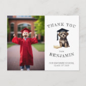 Carte postale de Merci de chiot de l'école materne (Devant)