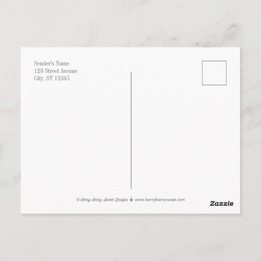 Carte postale de Merci de COULEUR ÉDITABLE à scrip (Dos)