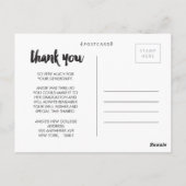 Carte postale de Merci de diplôme (Dos)