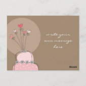Carte postale de Merci de gâteau rose doux (Dos)