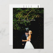 Carte postale de Merci de mariage de confettis (Devant / Derrière)