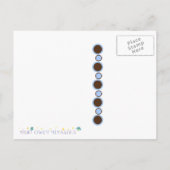 Carte postale de Merci de petit gâteau (bleue) (Dos)