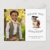 Carte postale de Merci d'écureuil mignonne d'école (Devant)