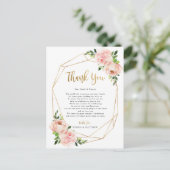 Carte postale de Merci géométrique de Mariage flou (Debout devant)