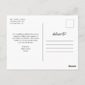 Carte postale de Merci Mariage pour toujours (Dos)