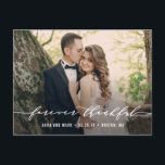 Carte postale de Merci Mariage pour toujours<br><div class="desc">Envoyer votre note de remerciement sera une brise avec cette carte postale de remerciement chic et élégant. Visitez notre showroom design à l'adresse WWW.BERRYBERRYSWEET.COM</div>
