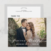 Carte postale de Merci Mariage pour toujours (Devant / Derrière)