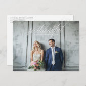 Carte postale de Merci Mariage si reconnaissante (Devant / Derrière)