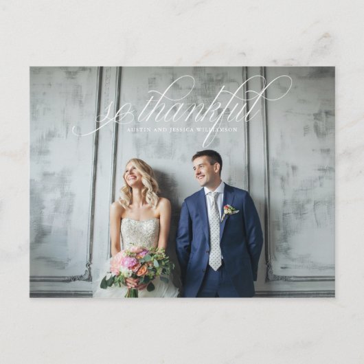 Carte postale de Merci Mariage si reconnaissante (Devant)