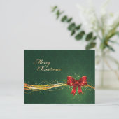 Carte postale de Merry Christmas (ribbon) (Debout devant)