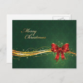Carte postale de Merry Christmas (ribbon) (Devant / Derrière)