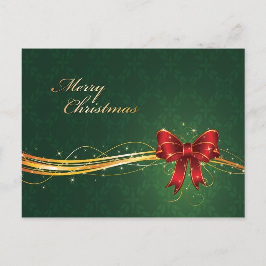 Carte postale de Merry Christmas (ribbon) (Devant)
