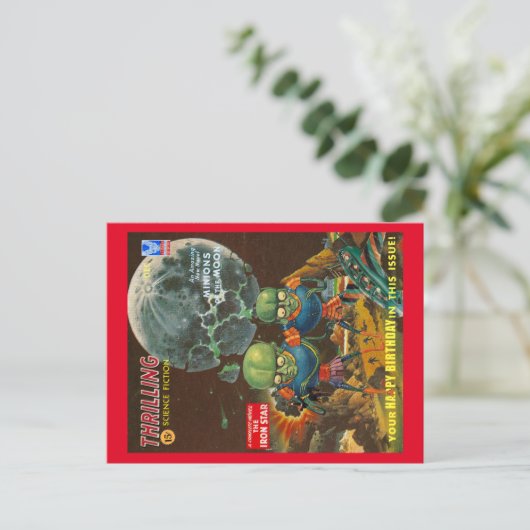 CARTE POSTALE DE MESSAGE D'ANNIVERSAIRE SCI-FI VIN (Debout devant)